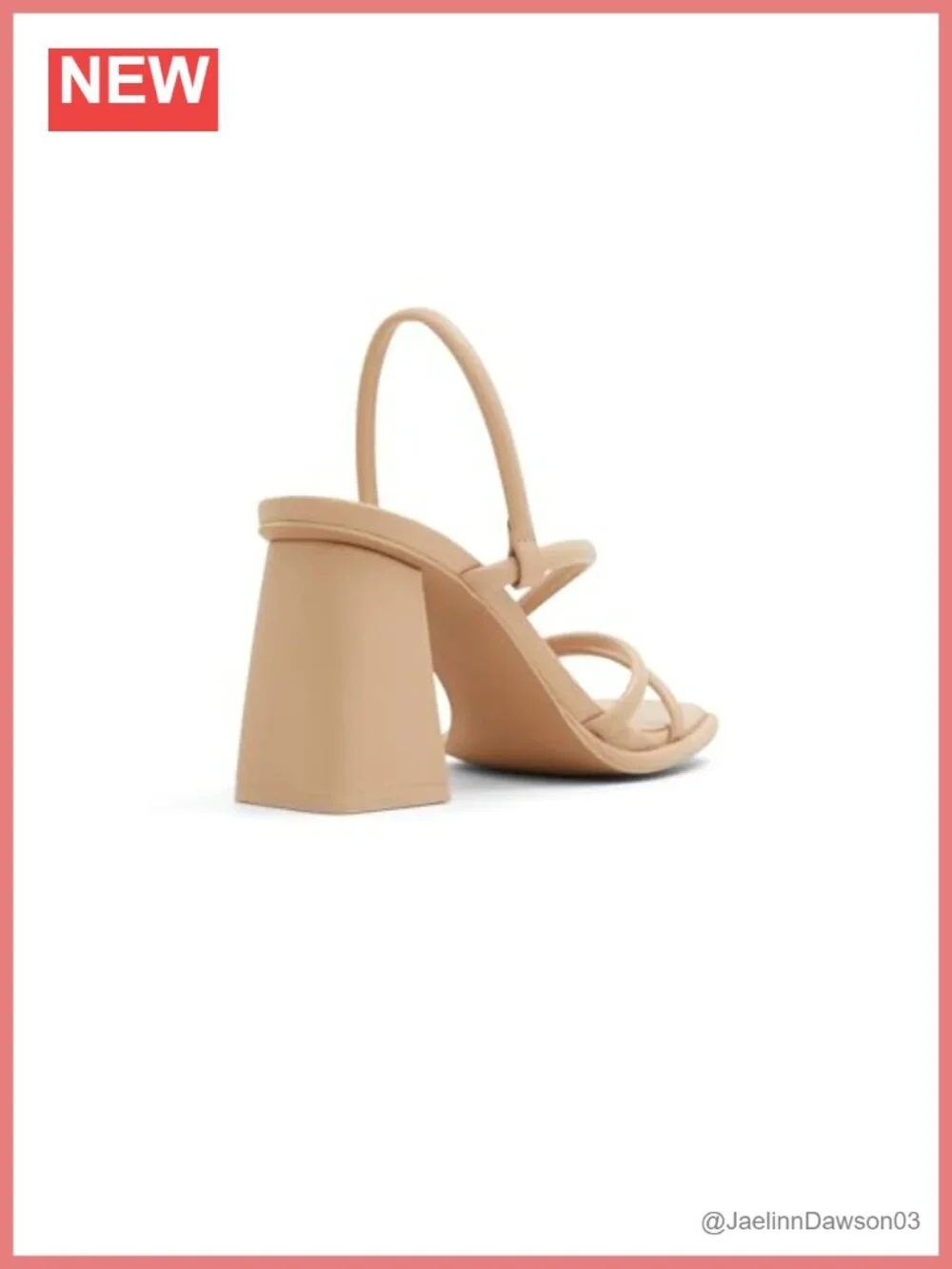 Luxe Vegan Strappy Block Heel Sandals Square Toe Slip On